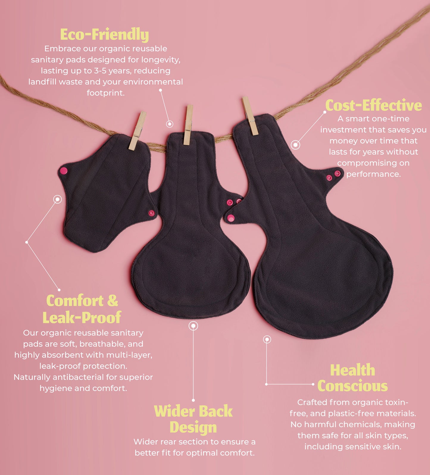 Reusable Sanitary Pad Set