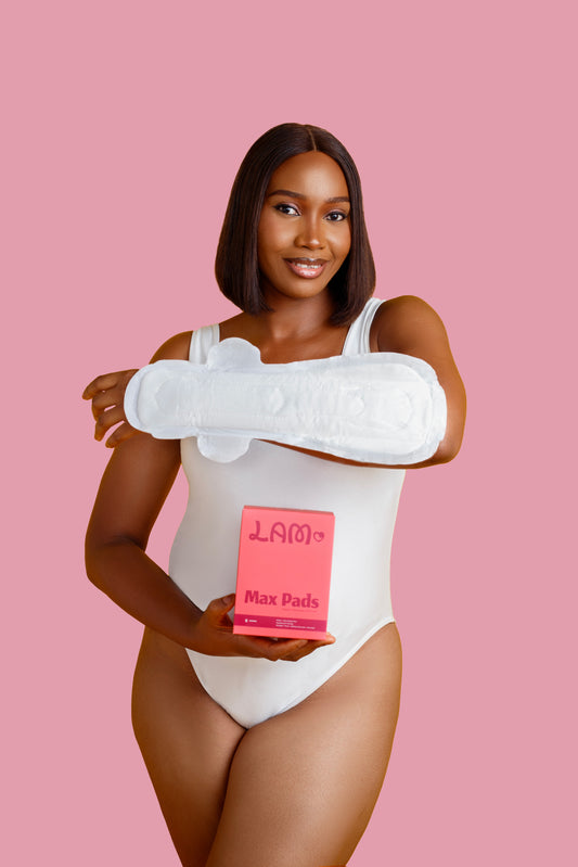 lifestyle photos of disposable max pads for sustainable period care